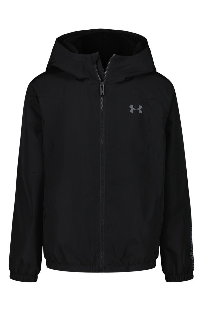 Under Armour Kids' Manataug Windbreaker Jacket, Main, color, Black