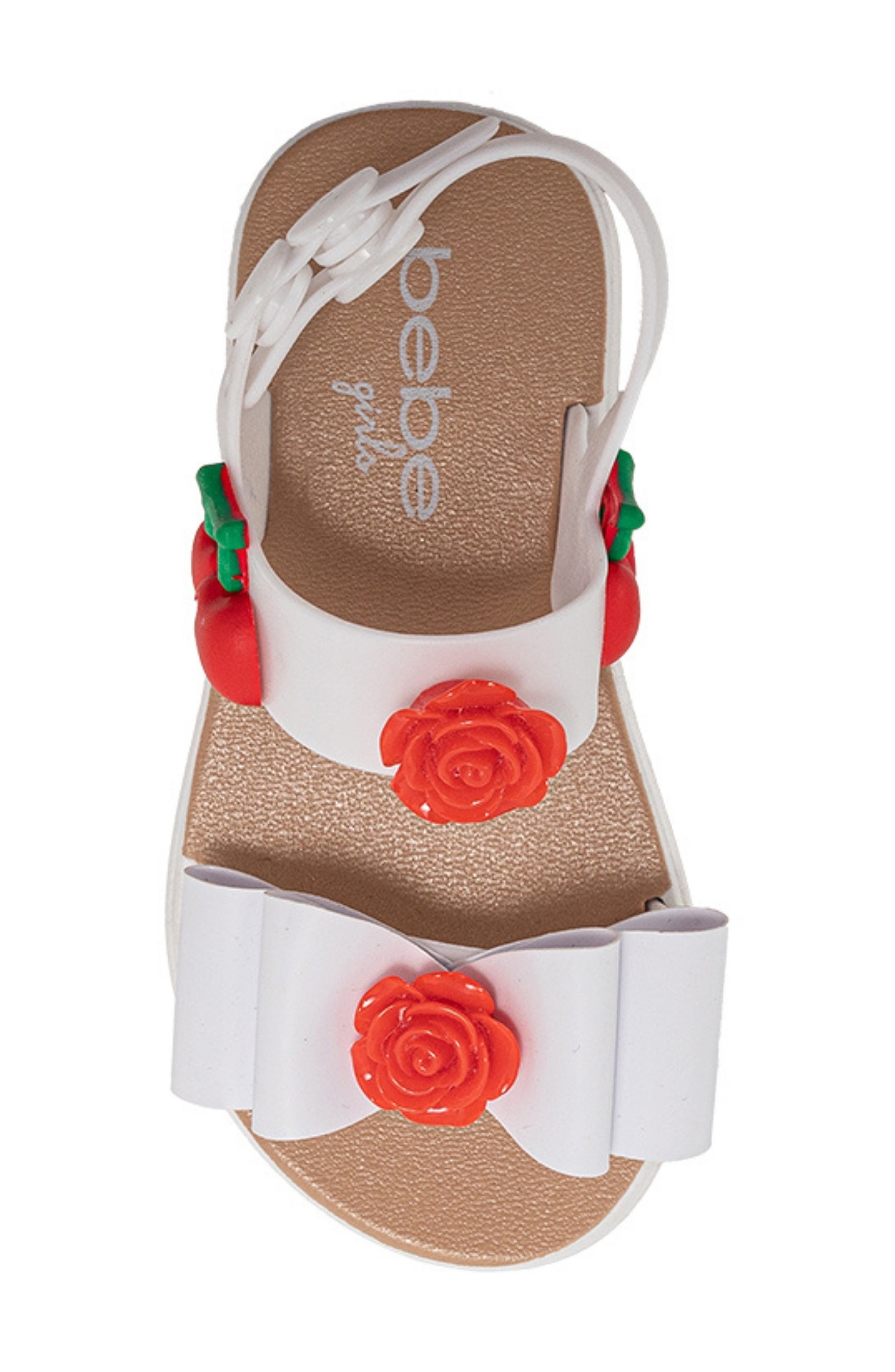 bebe Pia Cherry Sandal, Alternate, color, White