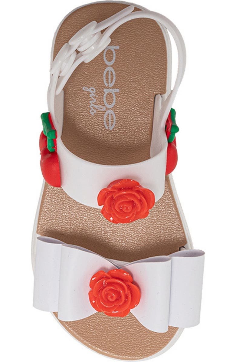 bebe Pia Cherry Sandal, Alternate, color, White