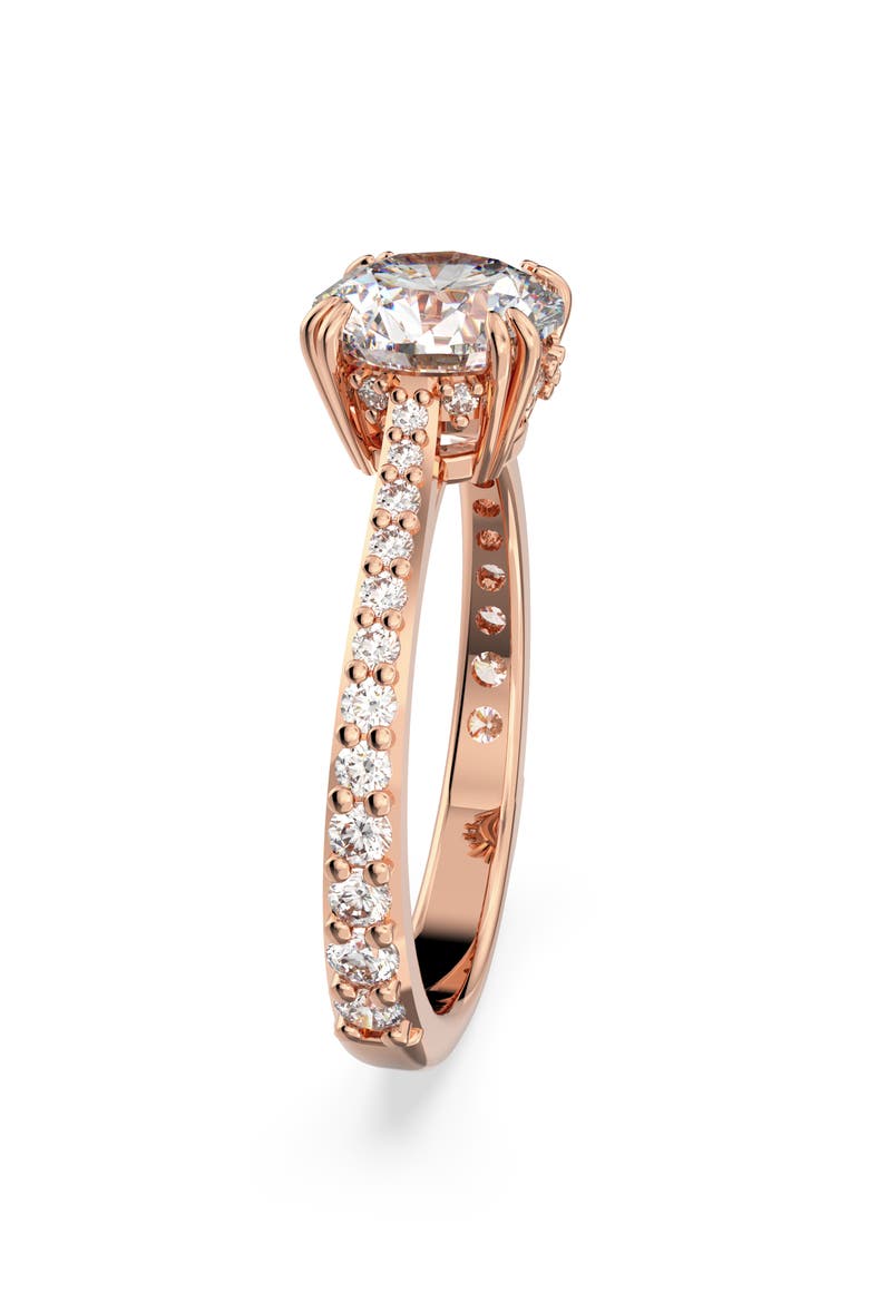Stilla Crystal Cocktail Ring, Alternate, color, CRYSTAL/ ROSE GOLD