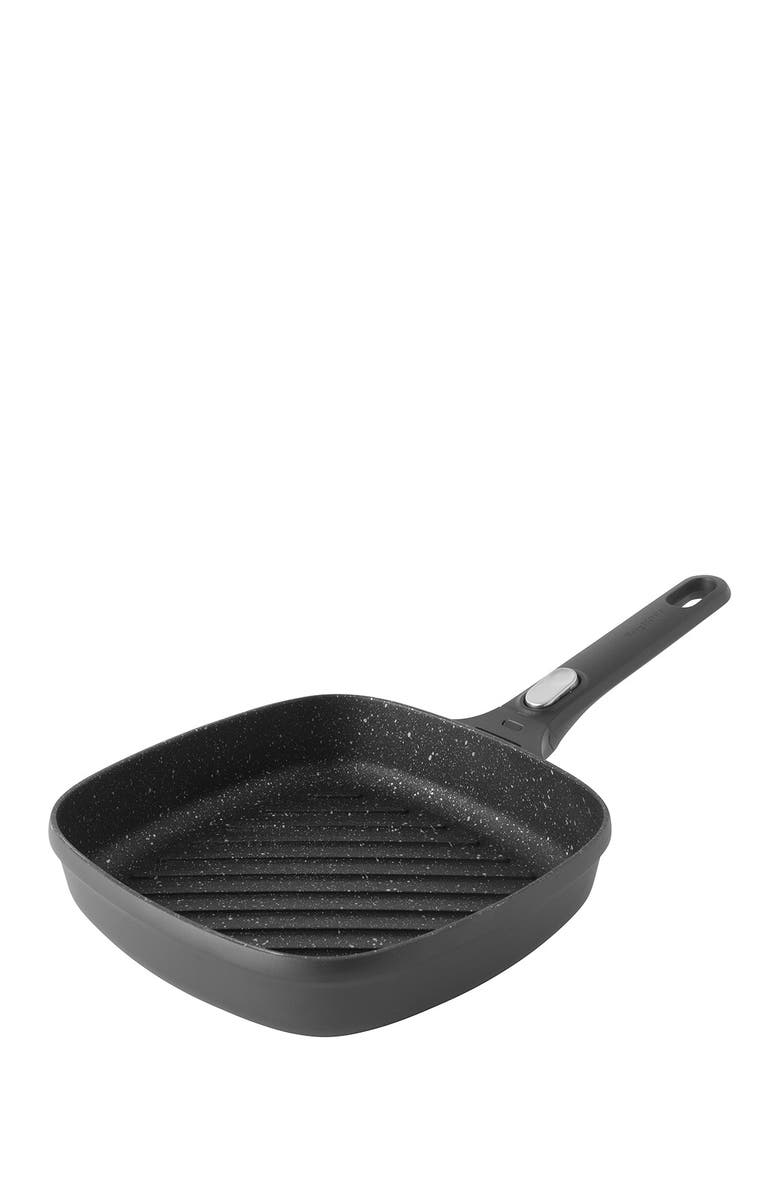 BergHOFF Cast Aluminum 10" Grill Pan, Main, color, Black