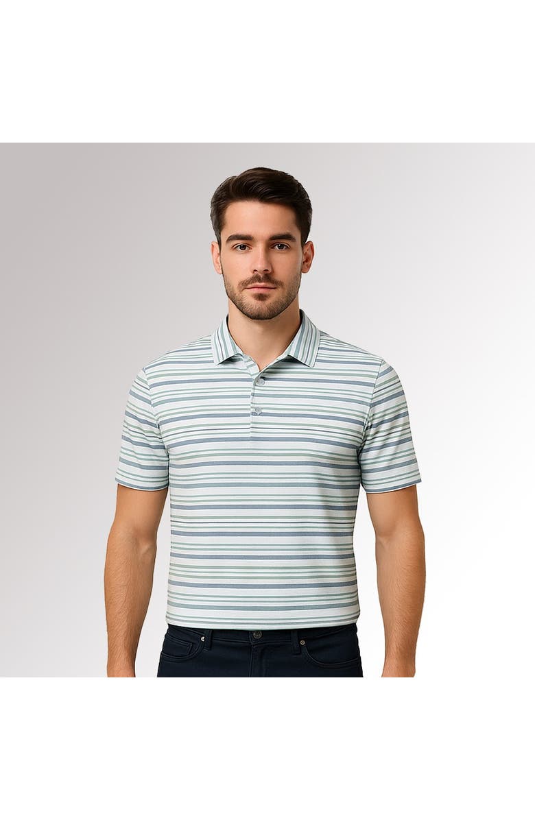Cole Haan Golf Apparel Links Polo, Main, color, Bright White Stripe