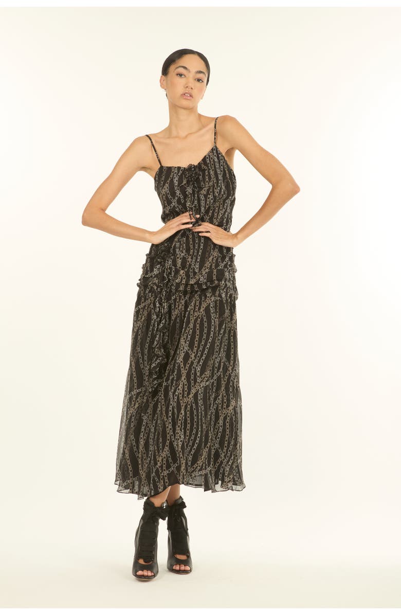 SECRET MISSION Mira Maxi Dress, Alternate, color, Black Chain