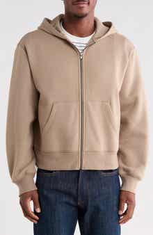 Cropped Fleece Zip Hoodie