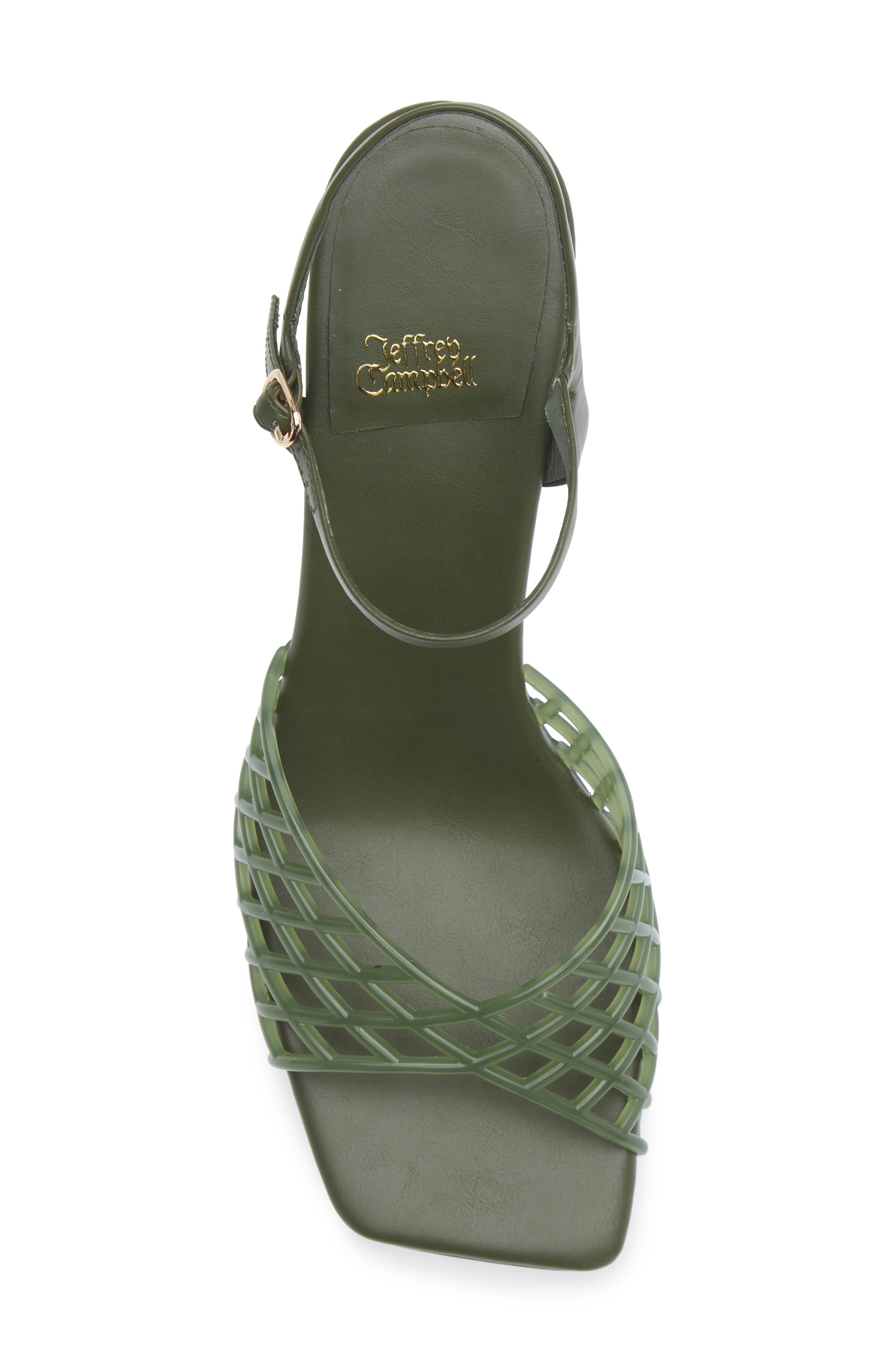 Jeffrey Campbell Bop-It Wedge Sandal, Alternate, color, Olive