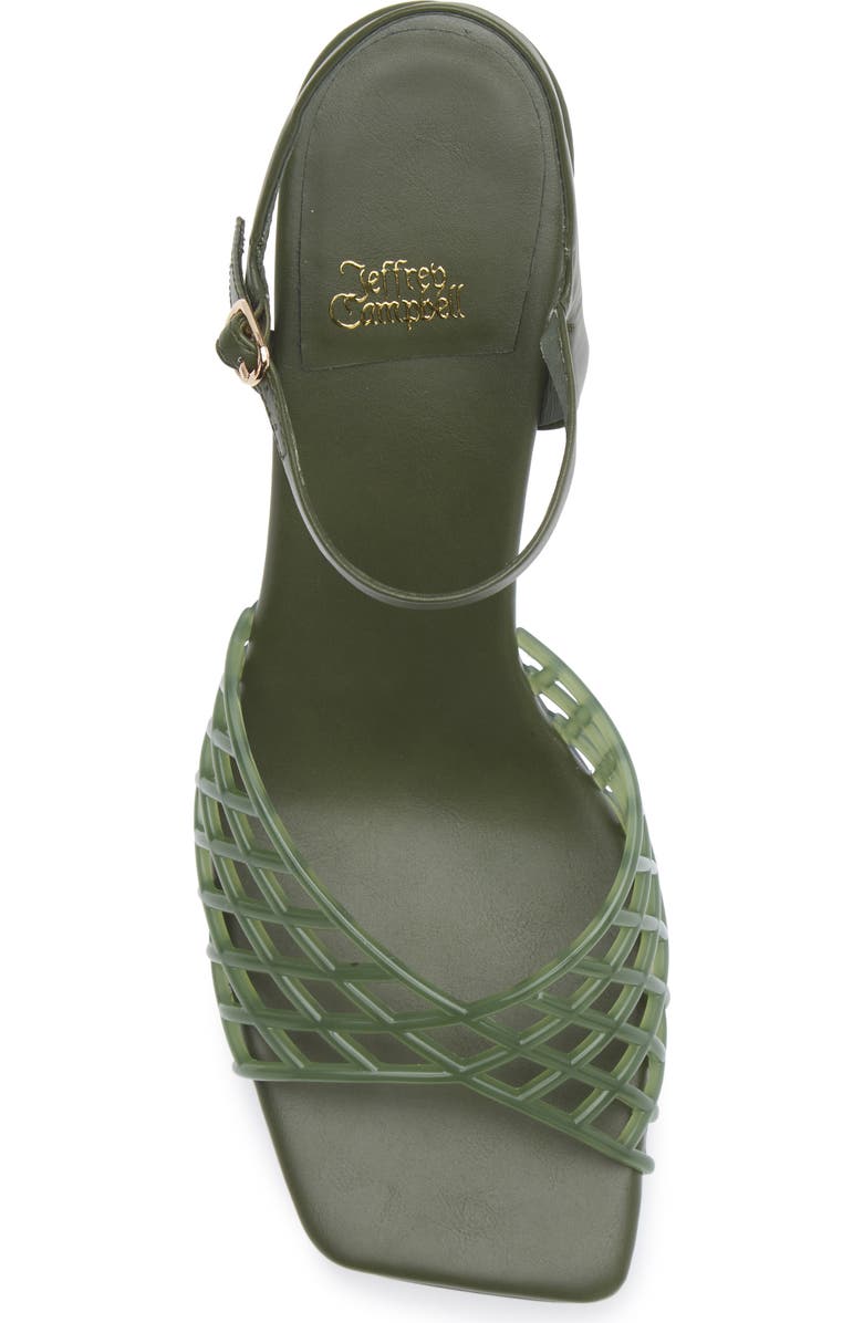 Jeffrey Campbell Bop-It Wedge Sandal, Alternate, color, Olive