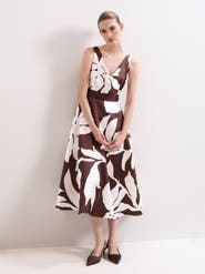 Phase Eight Delicia V-Neck Print Dress