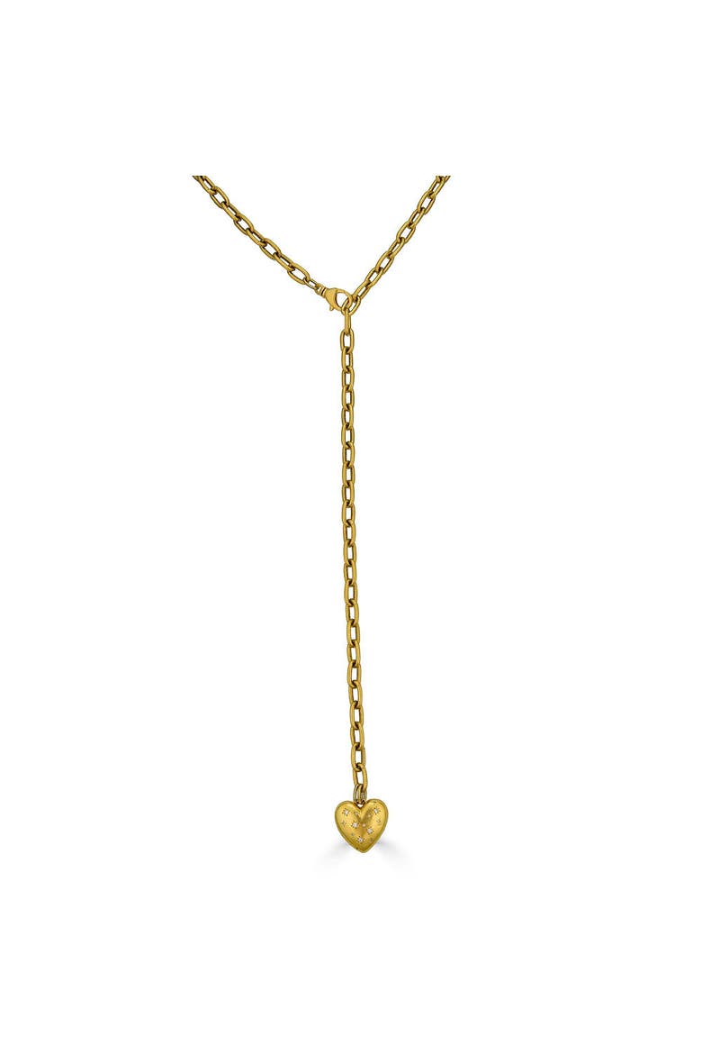 Long Heart Necklace, Alternate, color, Gold