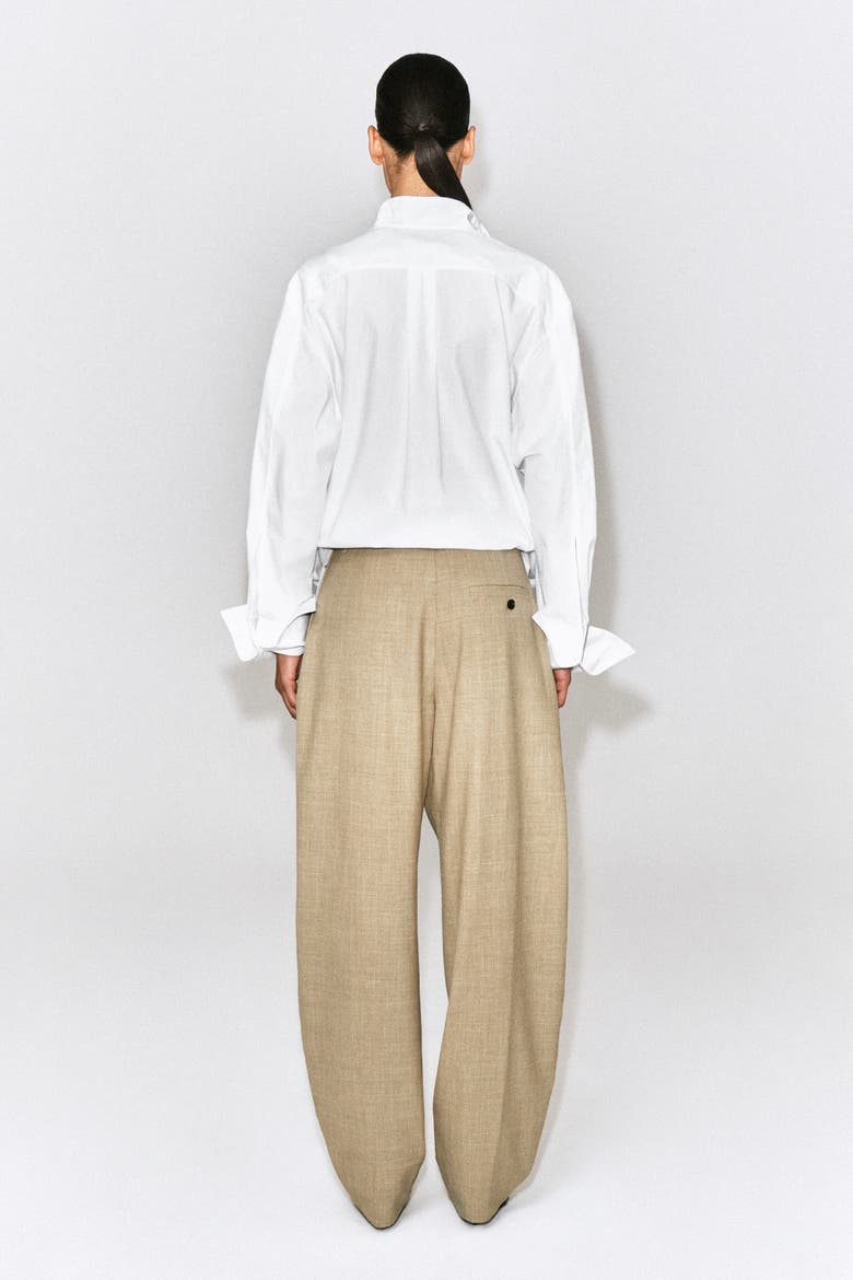 Pleated Tulip Pants, Alternate, color, BEIGE MÉLANGE