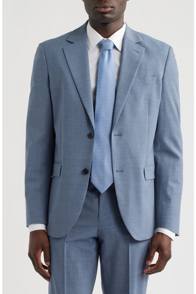 Henrik Trim Fit Solid Stretch Wool Suit Jacket, Alternate, color, GREY BLUE CROSSHATCH