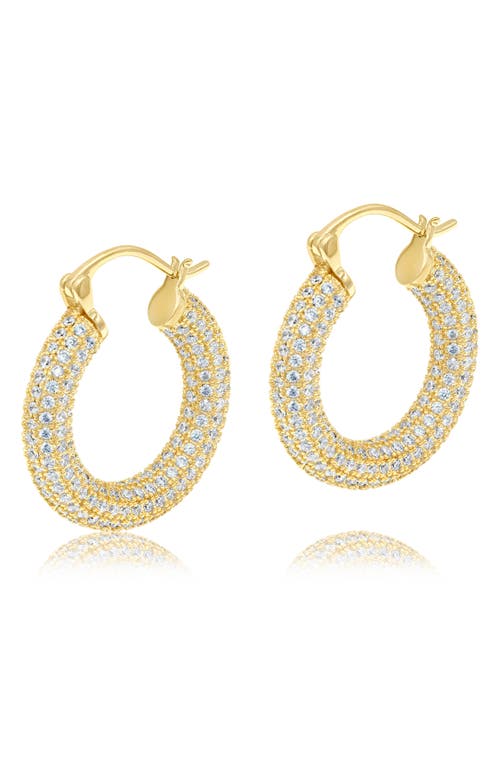 SHYMI SHYMI THICK PAVÉ HOOP EARRINGS