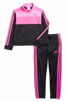 adidas Kids' Colorblock Tricot Jacket & Sweatpants Set