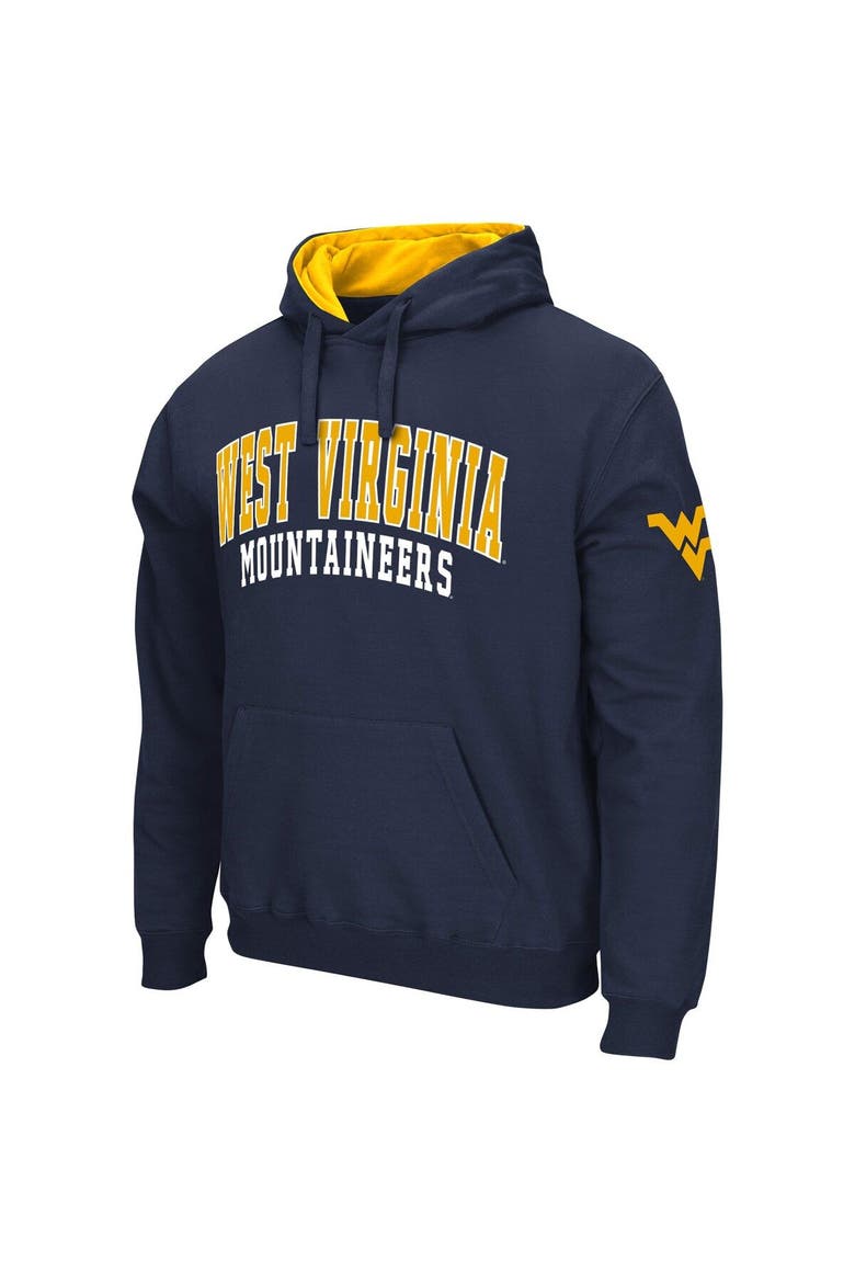 Men's Colosseum Navy West Virginia Mountaineers Double Arch Pullover Hoodie, Alternate, color, Navy