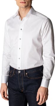 Eton Slim Fit Cotton Twill Dress Shirt