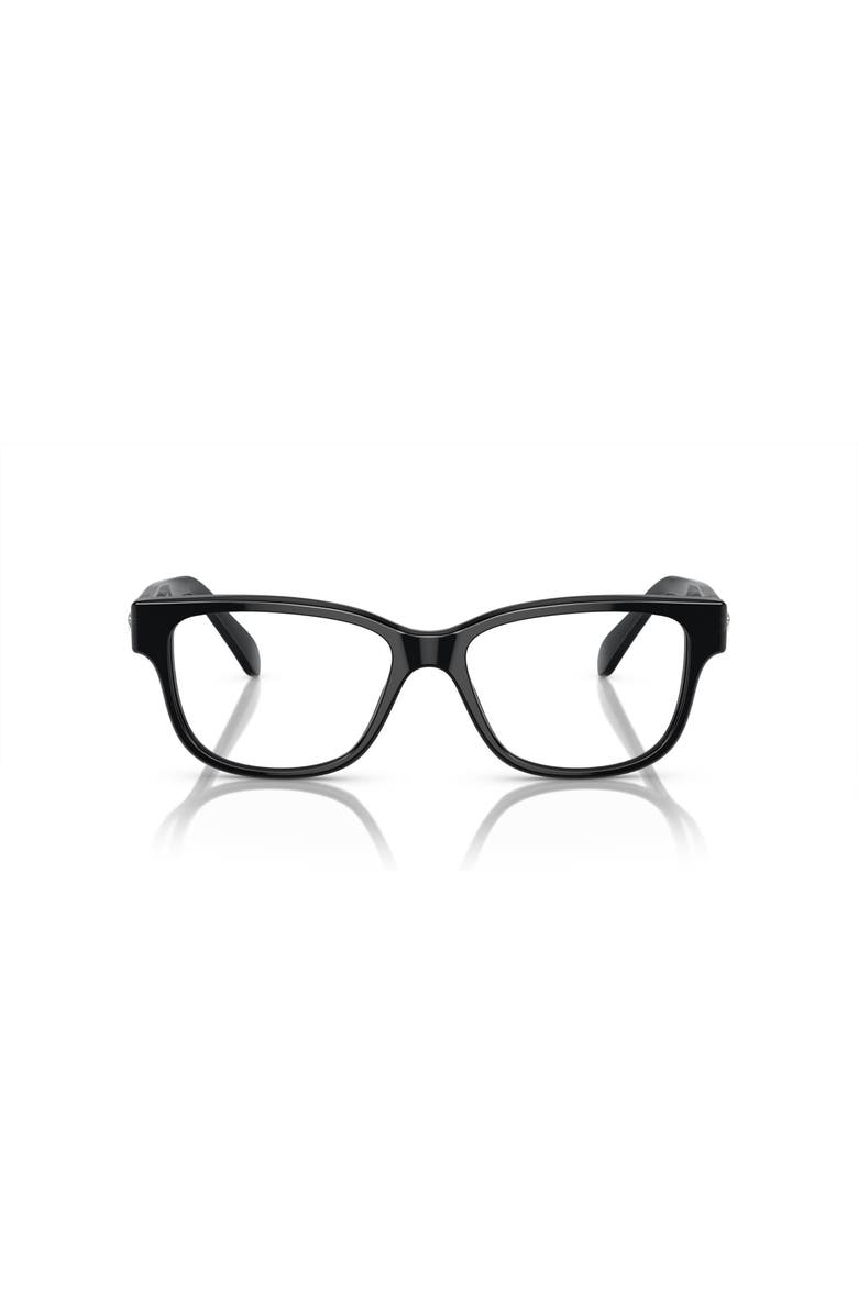 Swarovski 54mm Rectangle optical glasses, Alternate, color, Black