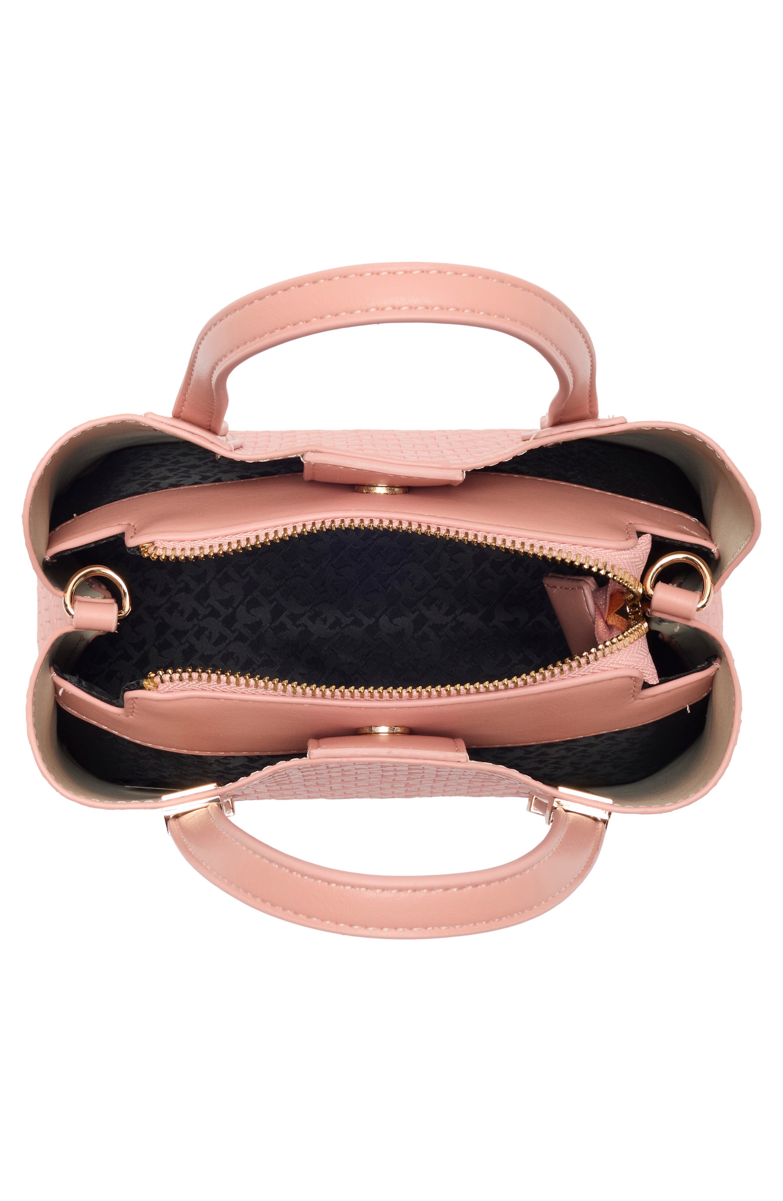 Dinky Dorrie Faux Leather Satchel, Alternate, color, BLUSH