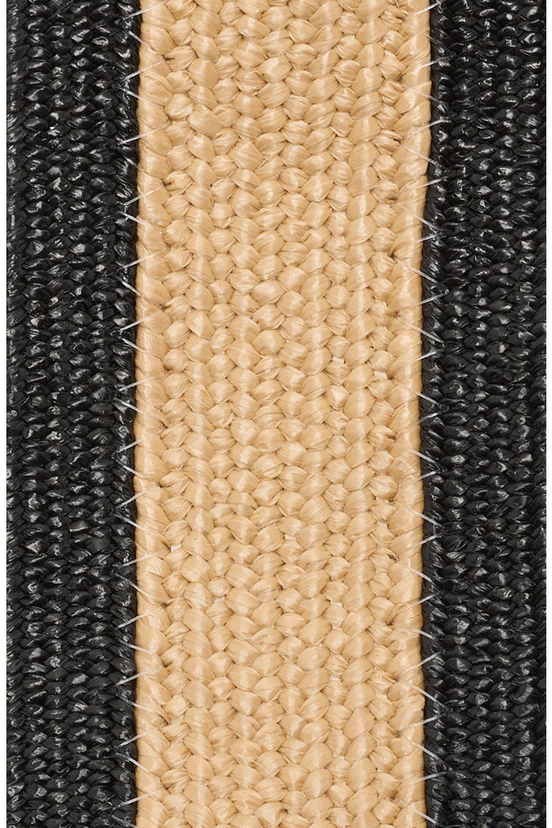 Two-Tone Stretch Straw Belt, Alternate, color, BLACK NATURAL