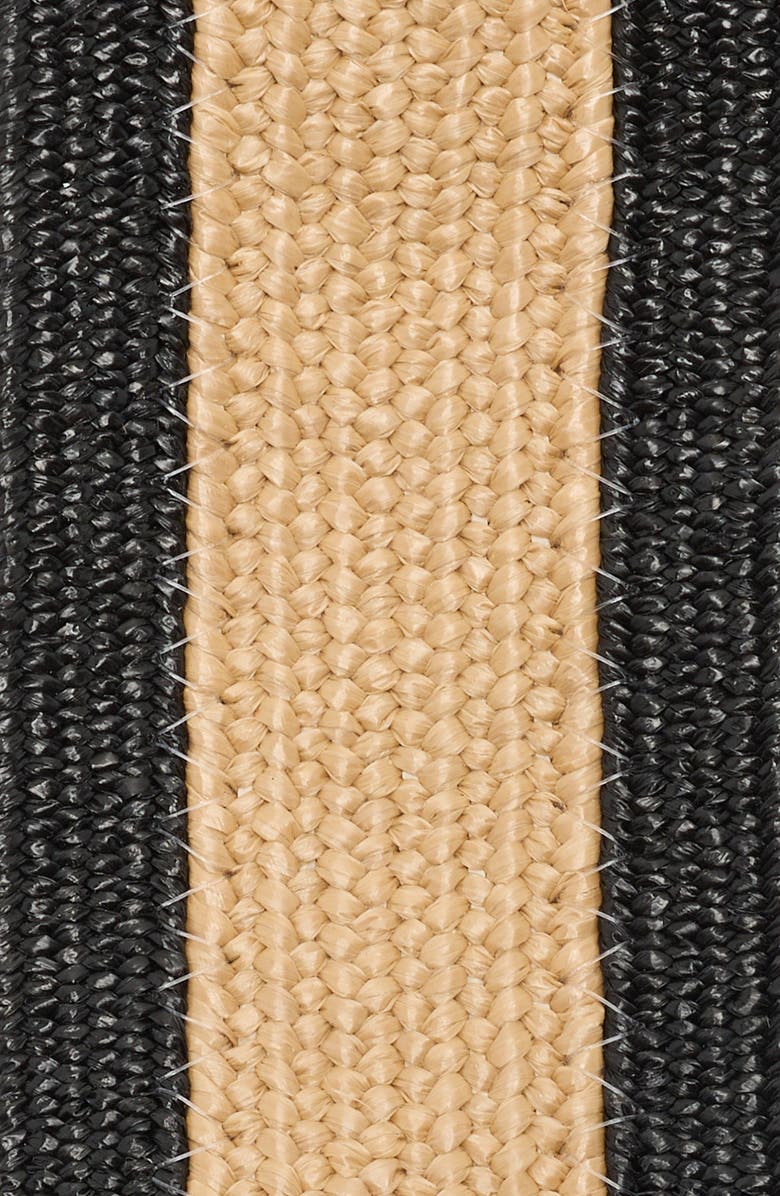 Vince Camuto Two-Tone Stretch Straw Belt, Alternate, color, Black Natural