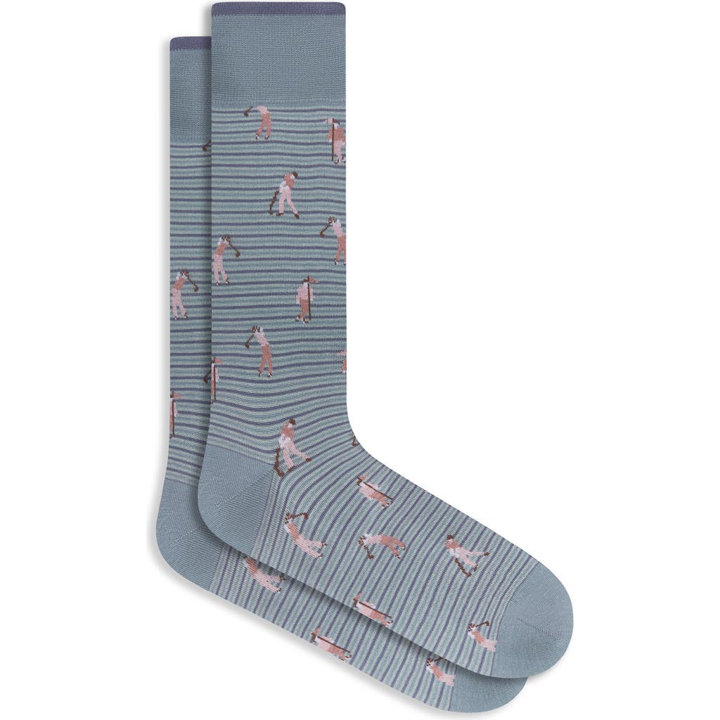 Bugatchi Golfer Mercerized Cotton Blend Dress Socks