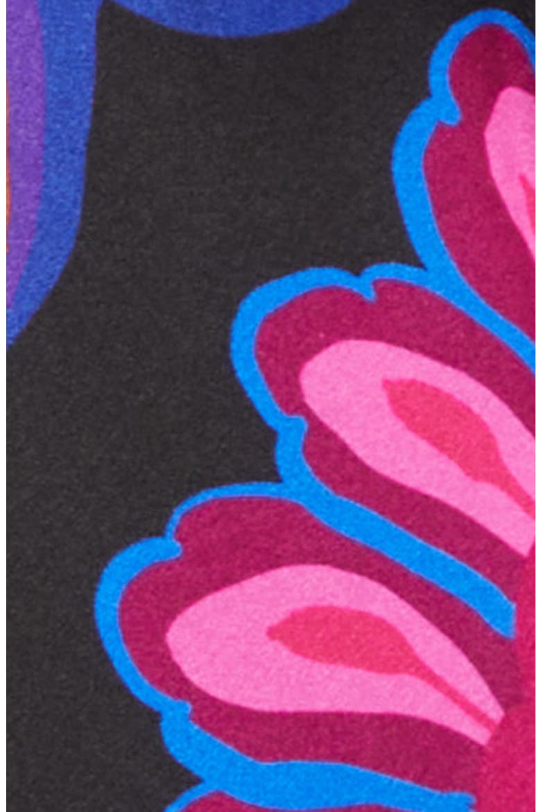 Dolly Asymmetric Stretch Silk Minidress, Alternate, color, BLACK MULTI FLORAL