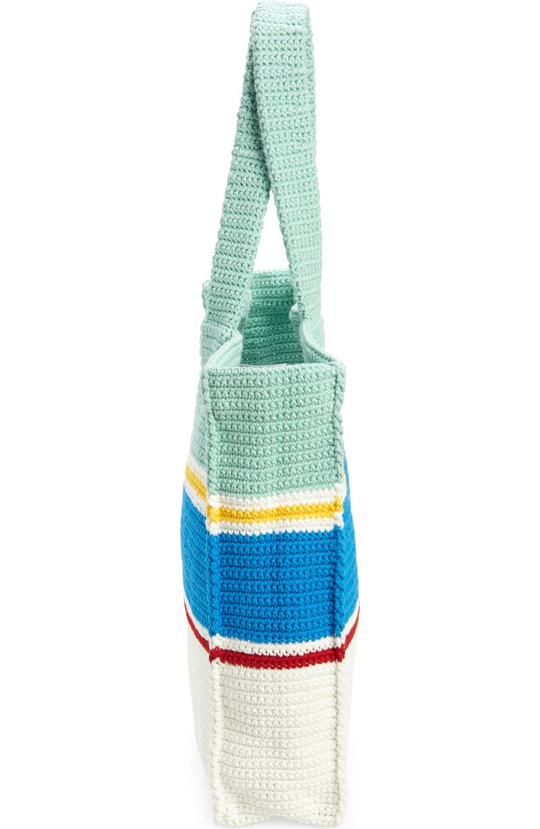 Casablanca Stripe Crochet Tote Bag, Alternate, color,
