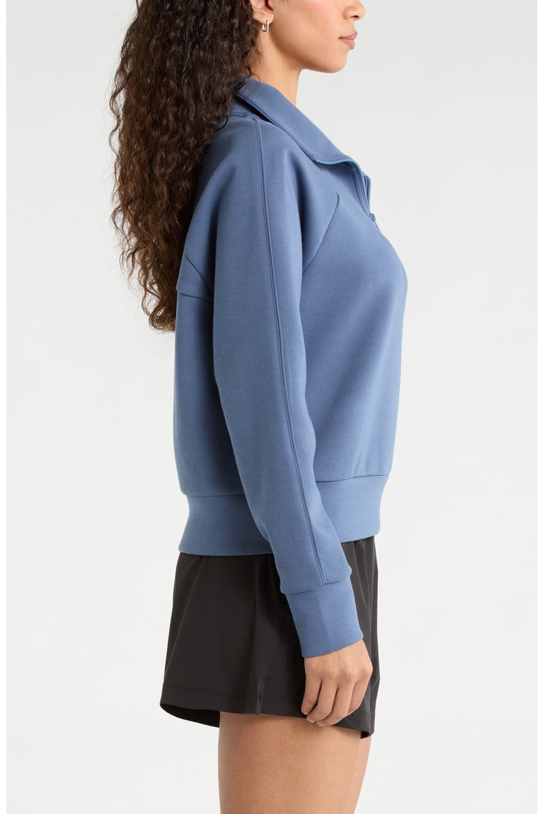 Sporty Half Zip Sweatshirt, Alternate, color, BLUE VINTAGE