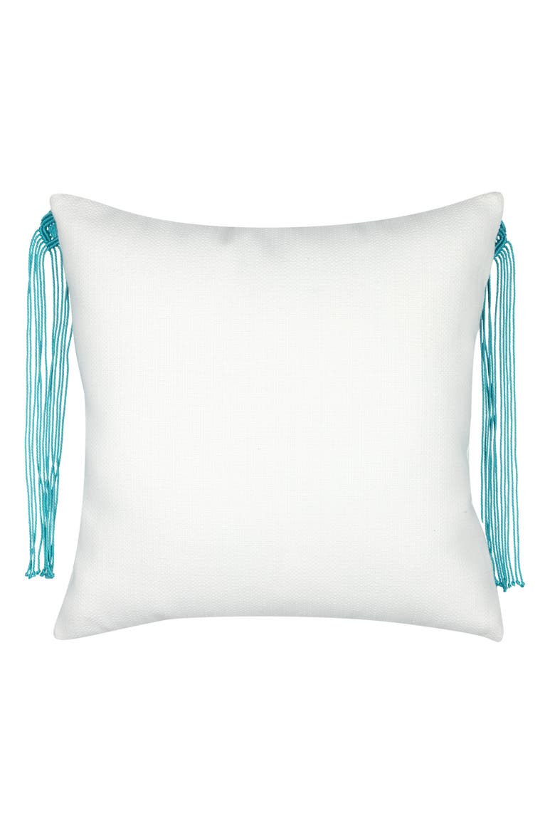 Lucky Handmade macrame tassels & Applique Indoor & Outdoor Woven Accent Pillow, Alternate, color, Cactus