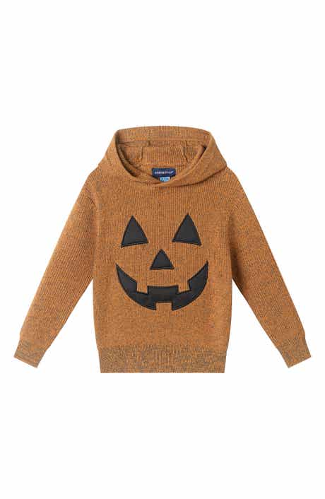 Andy & Evan Jack o' Lantern Appliqué Cotton Graphic Sweater Hoodie
