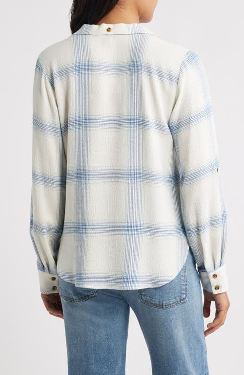 Hatley Lila Plaid Button-up Shirt In White
