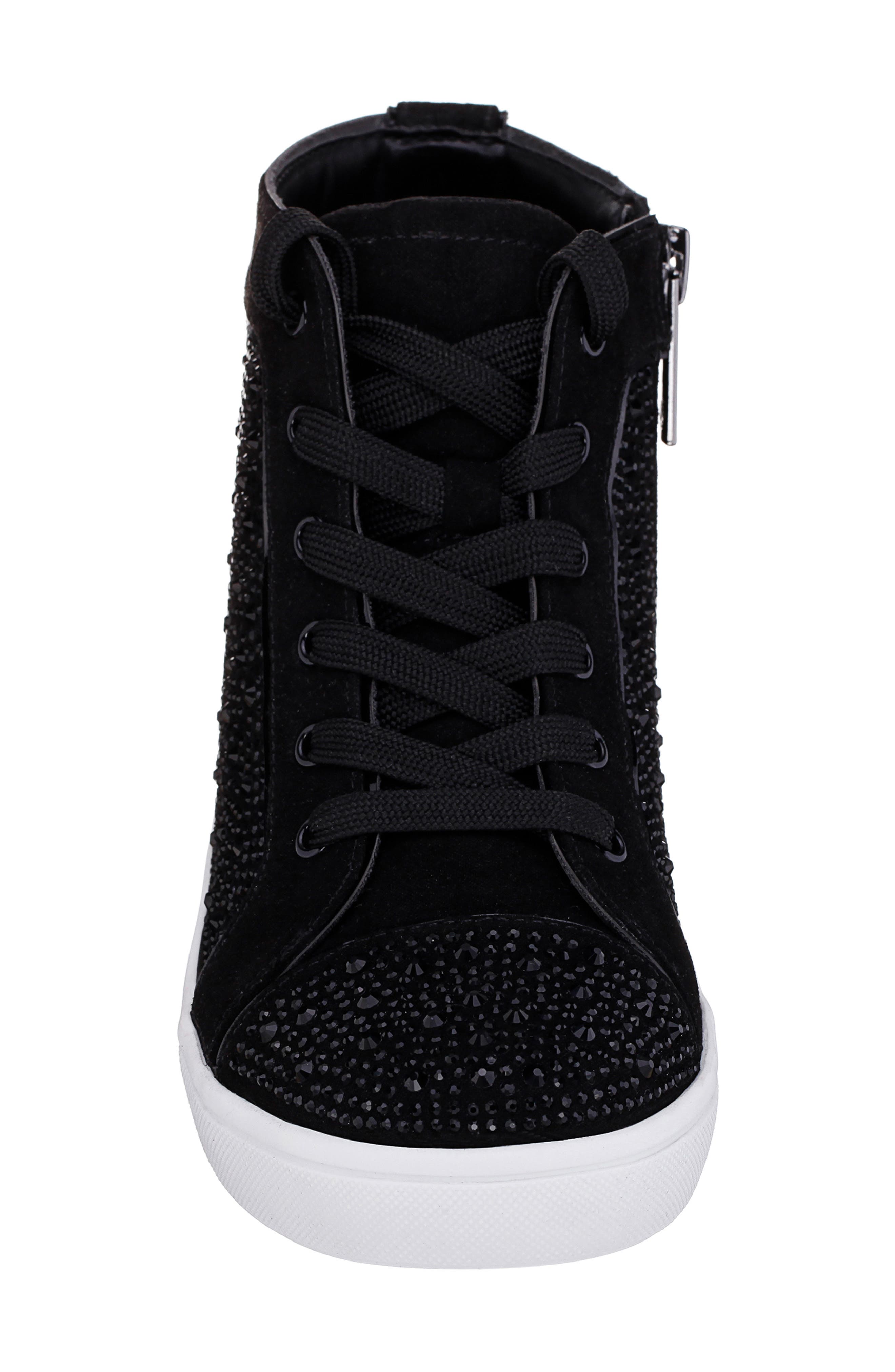Nina Kids' Rhinestone High Top Sneaker, Alternate, color, 