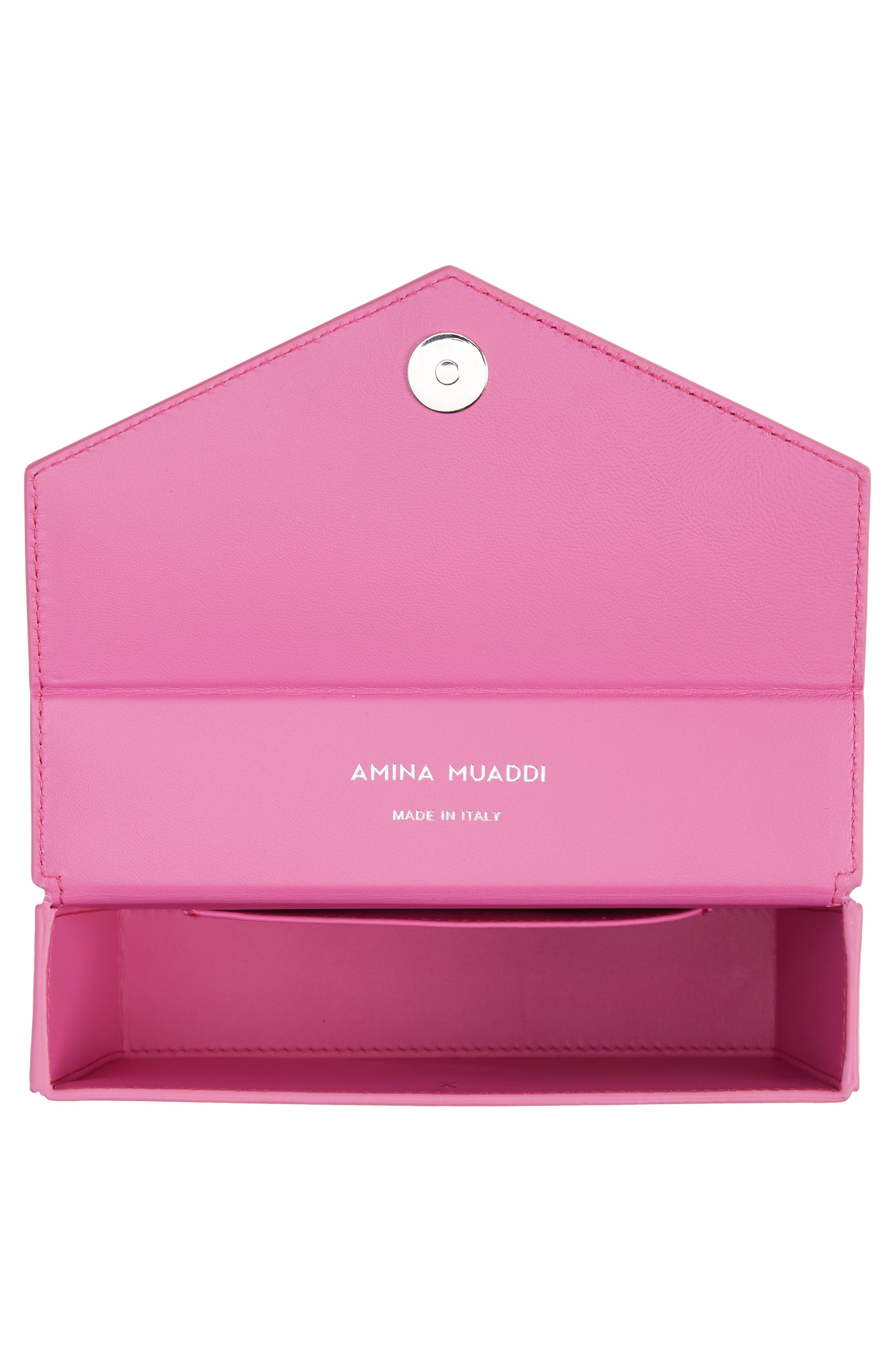Amini Pernille Leather Top Handle Bag, Alternate, color, BABY PINK SILVER HANDLE