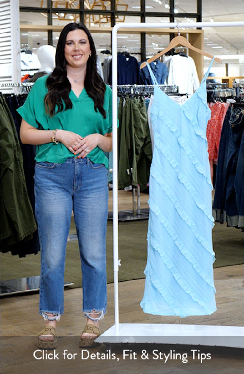 Lars Ruffle Trim Midi Slipdress, sales video thumbnail