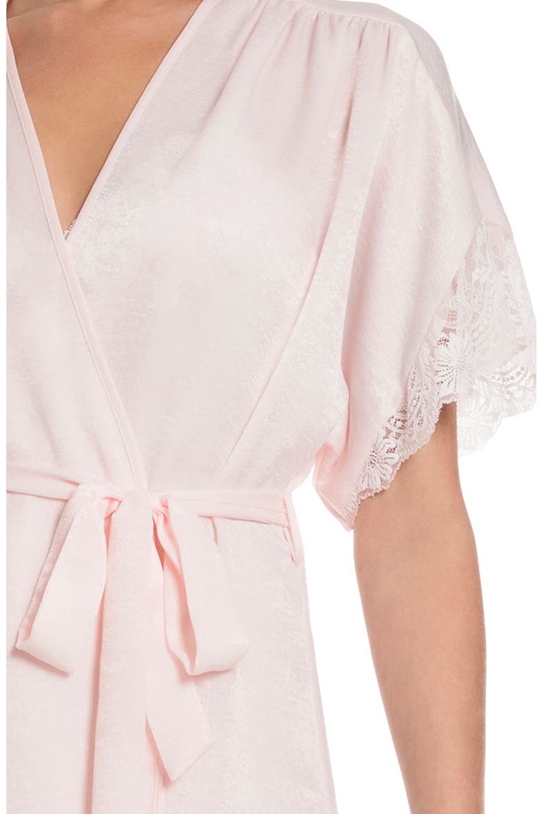 Odette Lace Trim Satin Wrap, Alternate, color, DELICATE PEACH