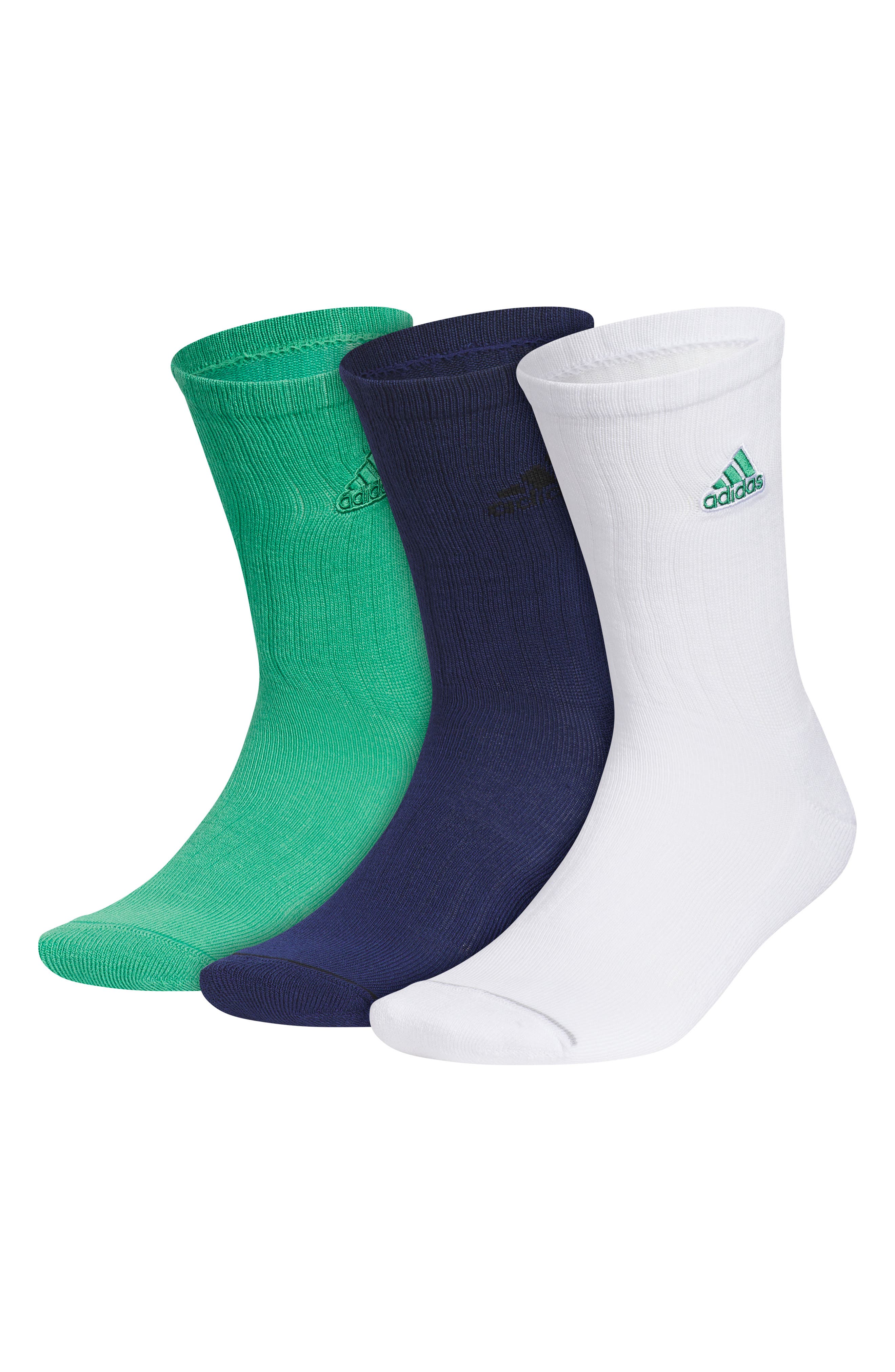 adidas Assorted 3-Pack Classic Cushioned 2.0 Performance Crew Socks