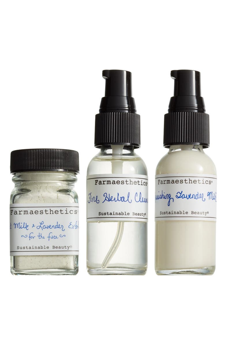 Farmaesthetics Three-Piece Lavender Facial-to-Go Set, Main, color,