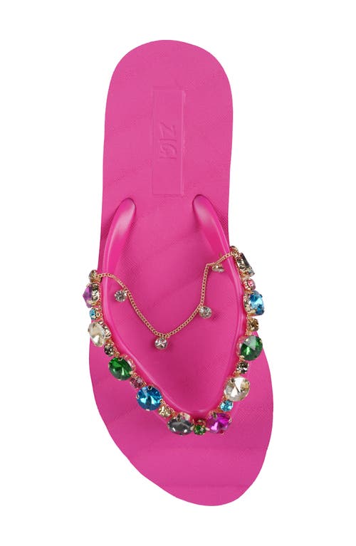 Zigi Quentin Flip Flop In Fuchsia