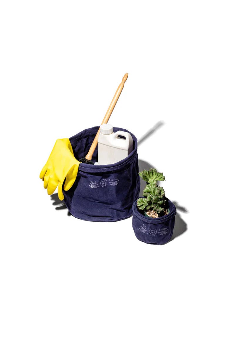 Canvas Pot Cover, Alternate, color, Navy Blue