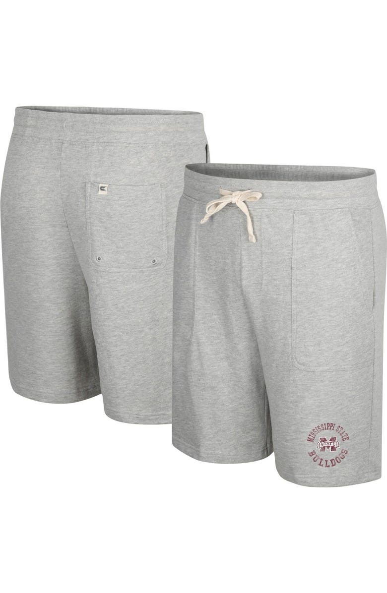 COLOSSEUM Men's Colosseum Heather Gray Mississippi State Bulldogs Love To Hear This Terry Shorts, Main, color, Heather Gray