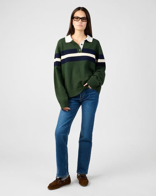 Weworewhat Knitted Rugby Shirt In Green