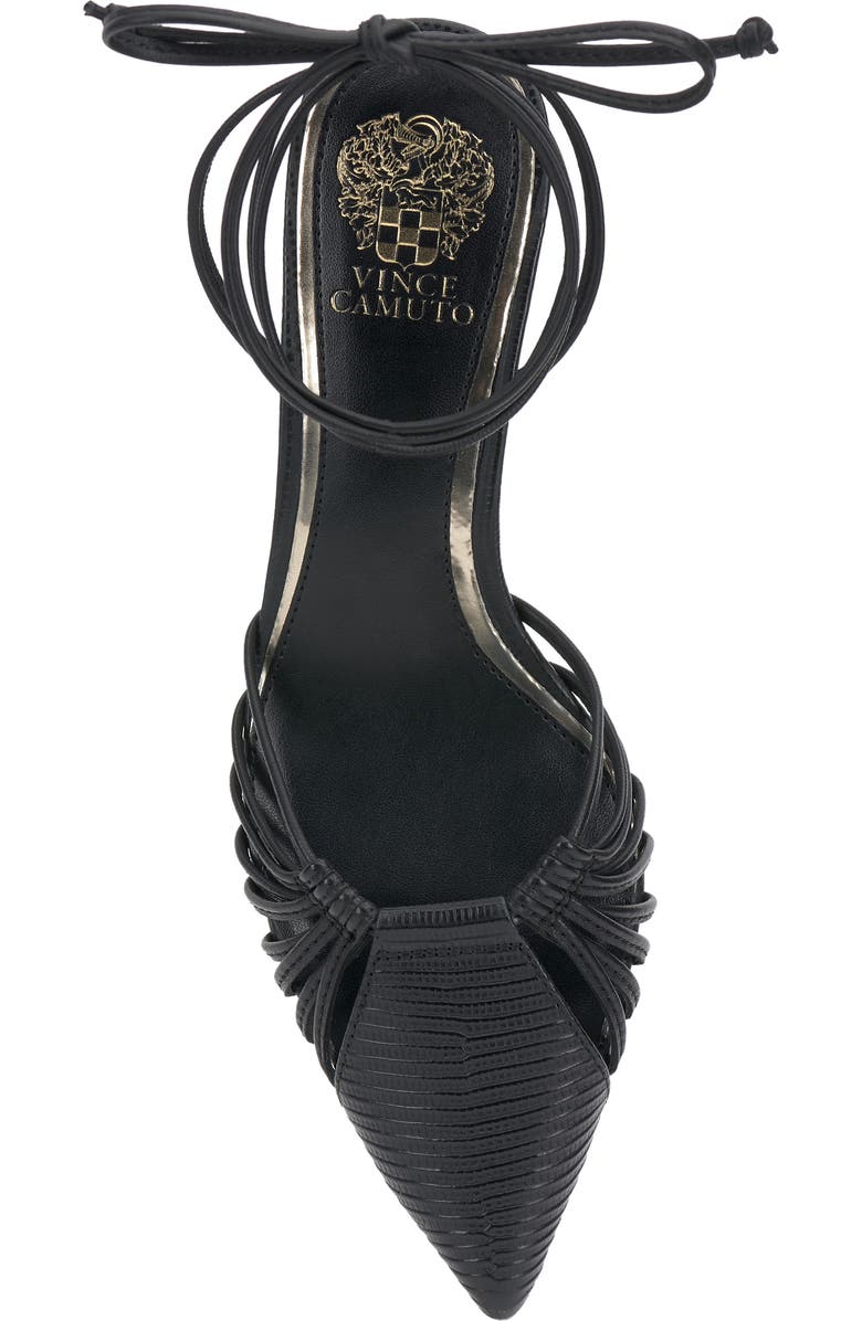Vince Camuto Kota Ankle Wrap Pointed Toe Pump, Alternate, color, Black