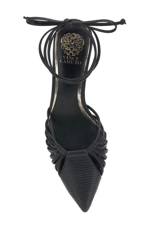 Vince Camuto Kota Ankle Wrap Pointed Toe Pump In Black
