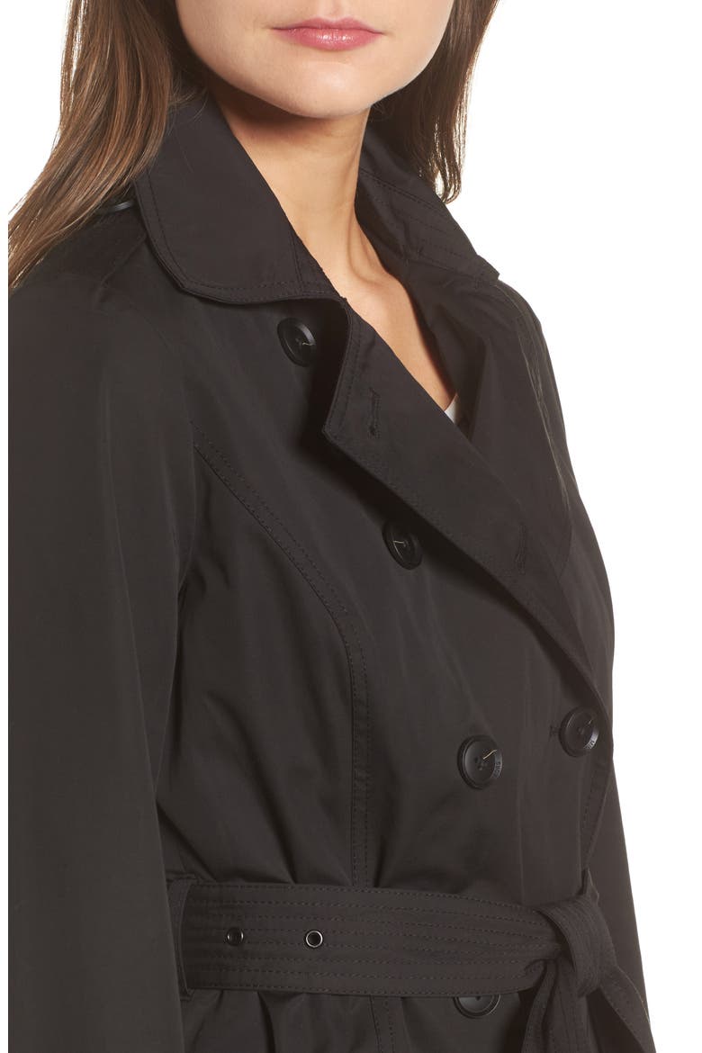 Belted Parka Jacket, Alternate, color, BLACK