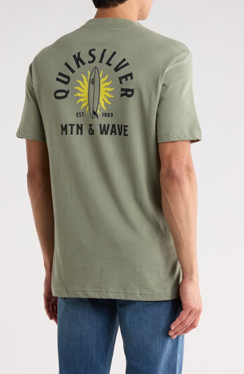 Quiksilver Towline Cotton Graphic T-Shirt, Alternate, color, Sea Spray