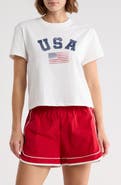 Wildfox Jamie Crop Graphic T-Shirt