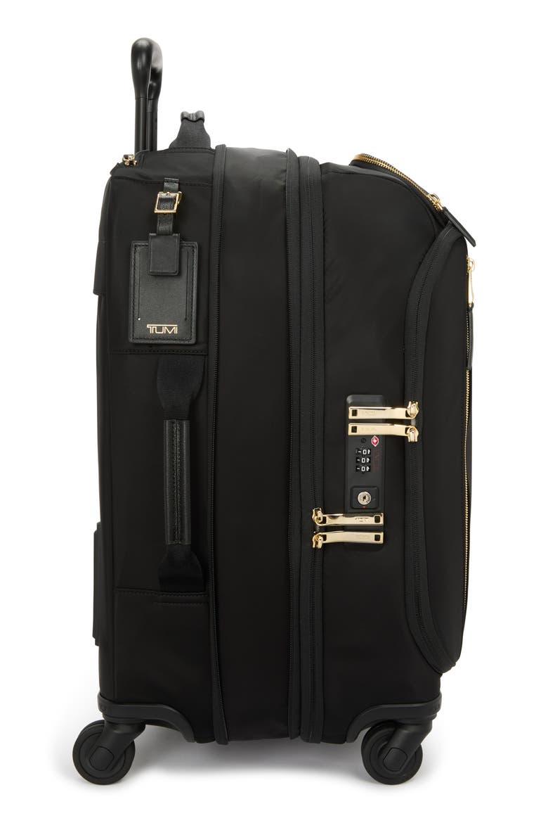 Voyageur Léger Dual Access Expandable Carry-On, Alternate, color, BLACK/ GOLD