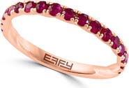 EFFY 14k Rose Gold Plated Ruby Band Ring