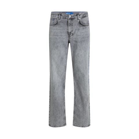 Men's Washed Straight Leg Jeans