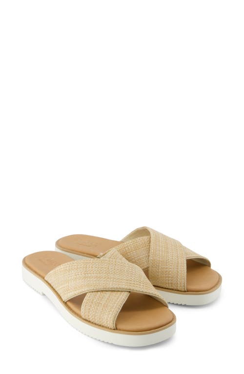 Shop Toms Mae Crisscross Slide Sandal In Natural