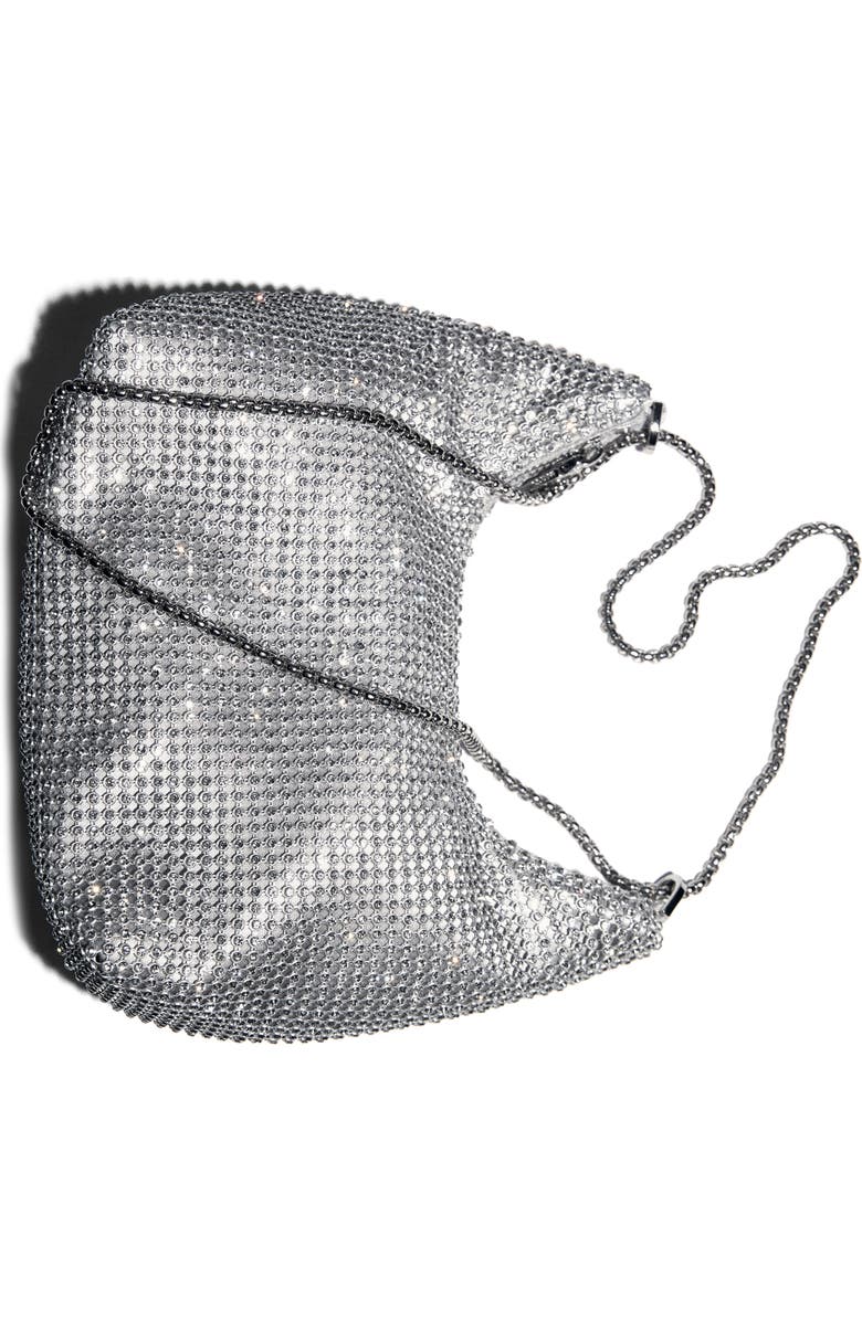 MANGO Crystal Mesh Chain Strap Shoulder Bag, Alternate, color,