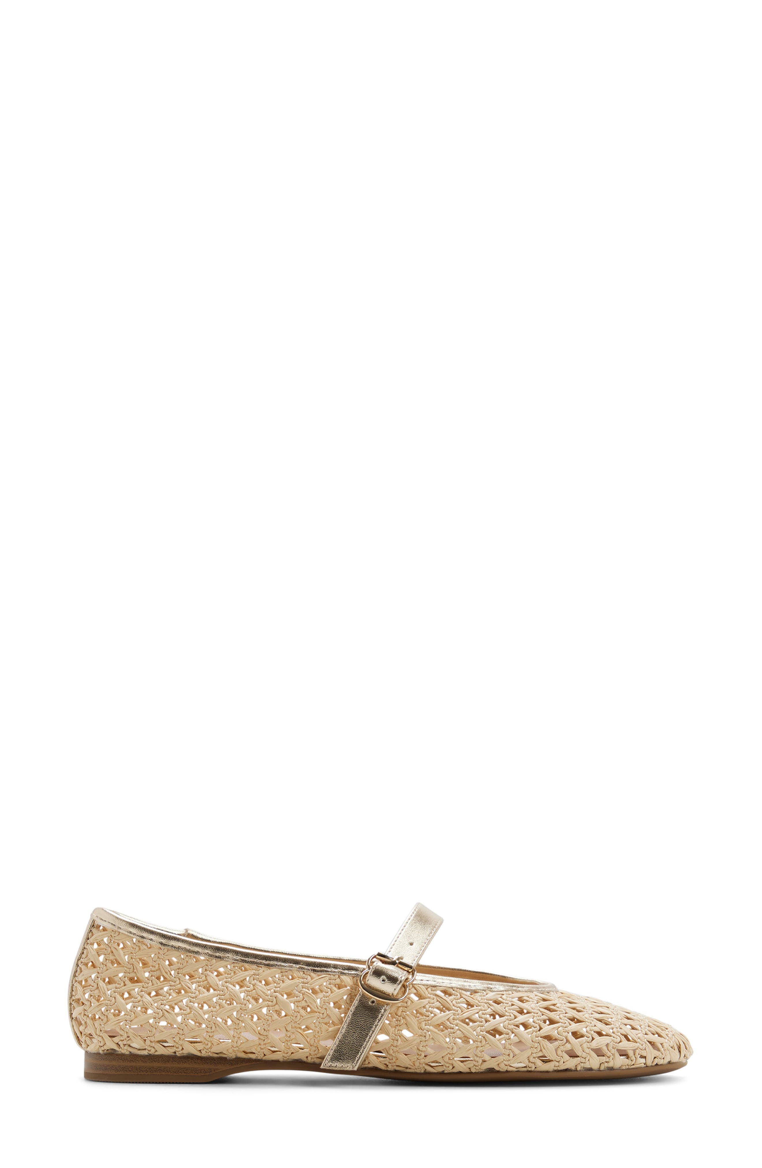 Elyiaa Net Mary Jane Flat, Alternate, color, NATURAL